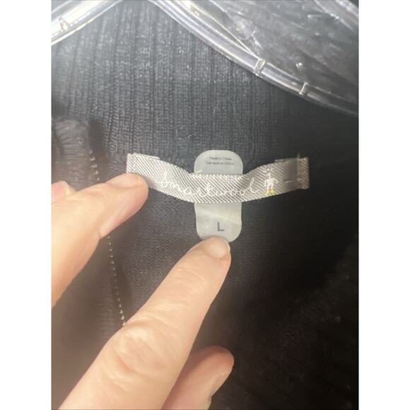 SmartWool 1/4 Zip Sweater Mens L Black Wool Blend Knit Stretch Pullover Classic - Picture 3 of 5